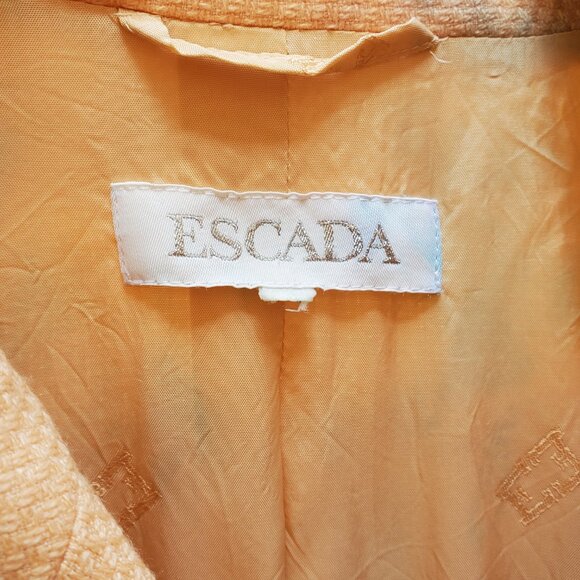 Escada cashmere jacket blazer blue purple pink peach gray tie dyed 6 8 10 large - Picture 7 of 11